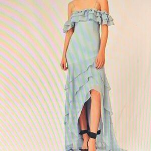 KEEPSAKE the Label Light Blue Off-Shoulder Dress